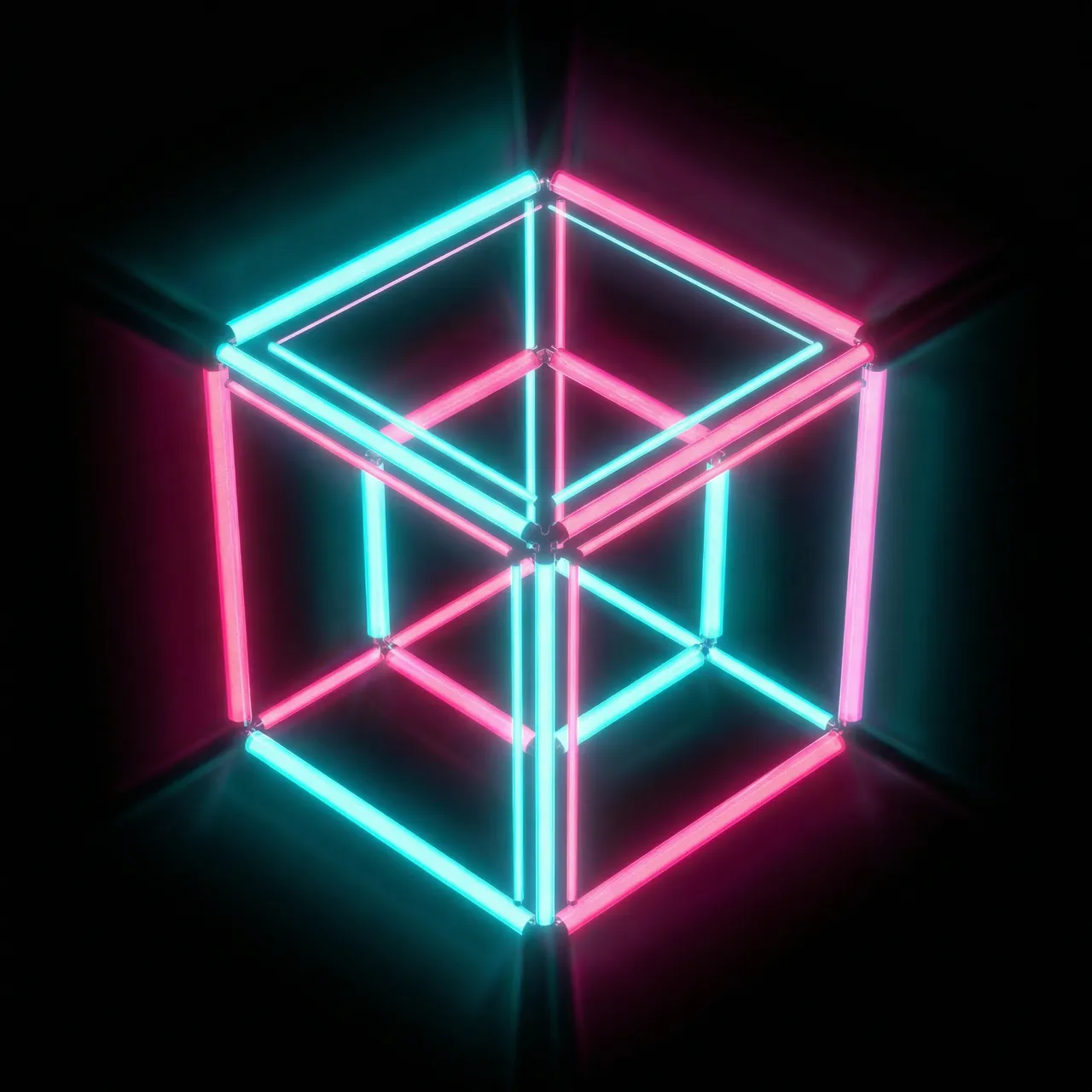 炸金花平台 霓虹线框娱乐城标志